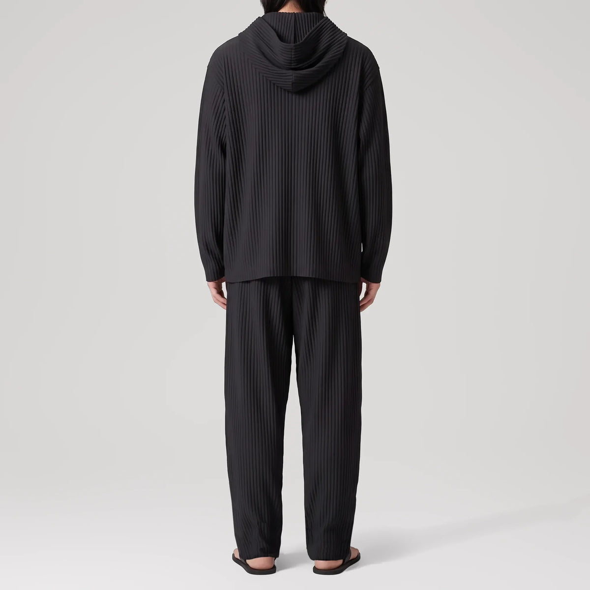 AirCloud Black Zip-Up Hoodie, back view