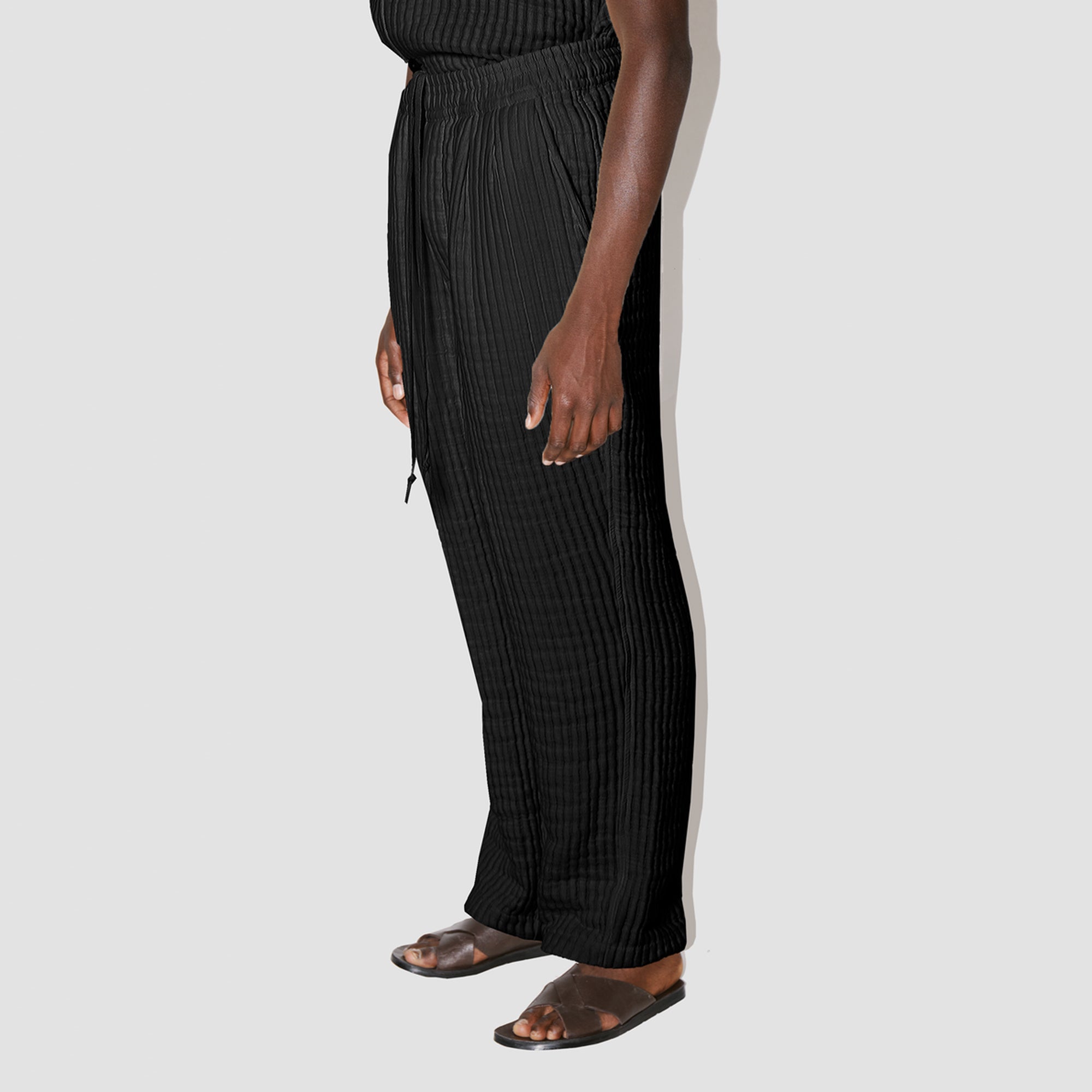 AirCloud Black Cotton Lounge Pants
