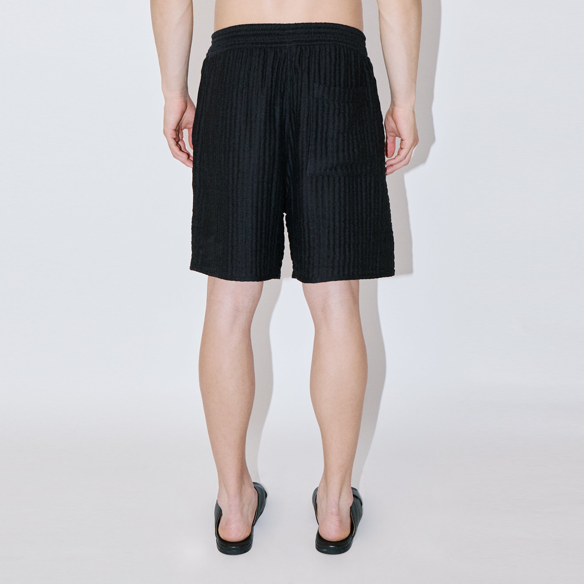 AirCloud Black Cotton Lounge Shorts