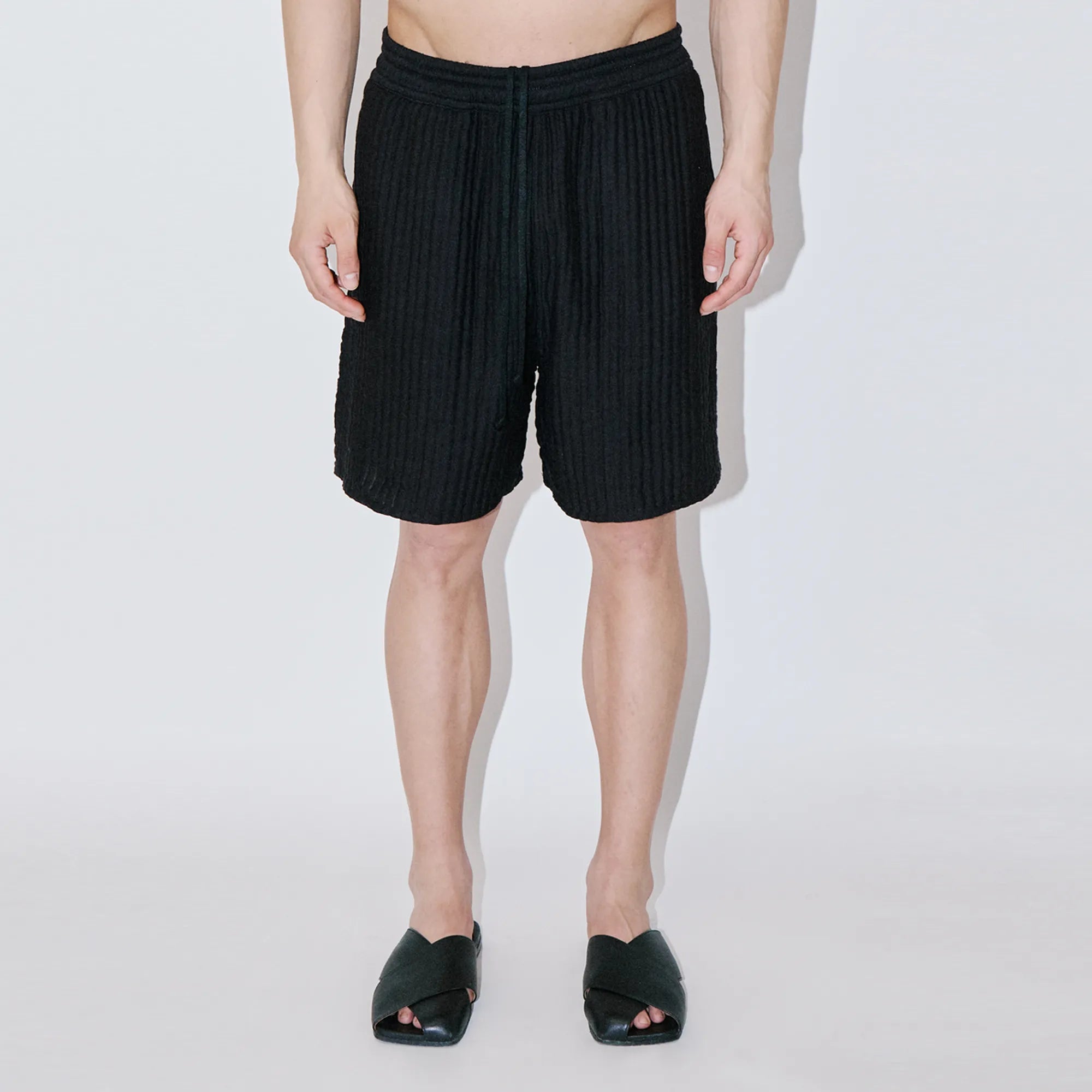 AirCloud Black Cotton Lounge Shorts