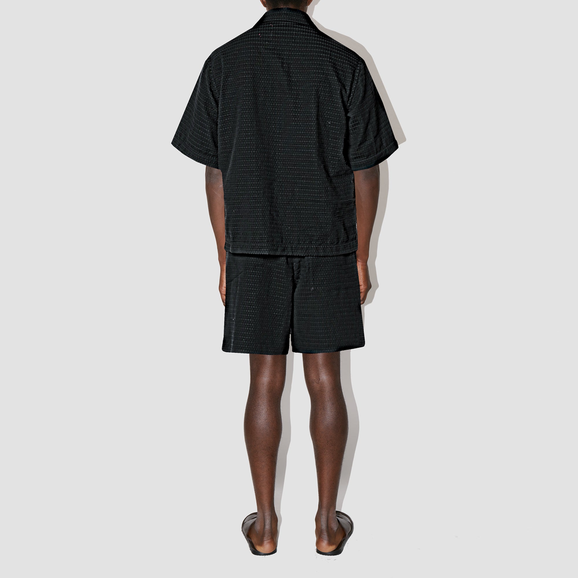 AirFlow Black Cotton Cuban Shirt