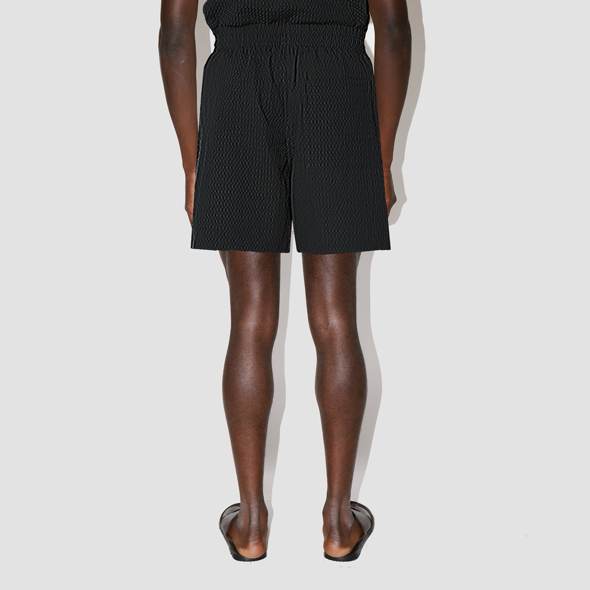 AirFlow Black Cotton Lounge Shorts