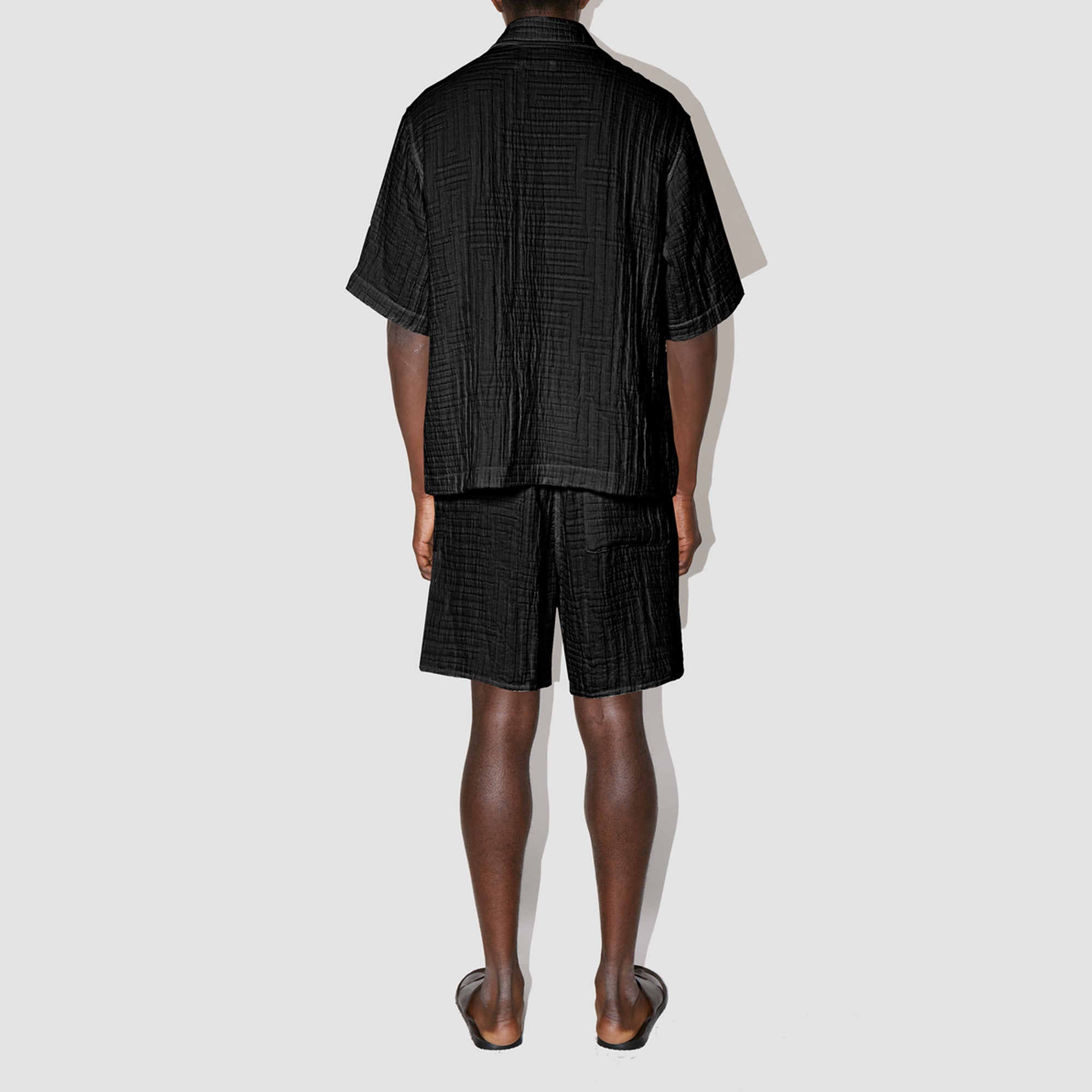 AirMaze Black Cotton Cuban Shirt