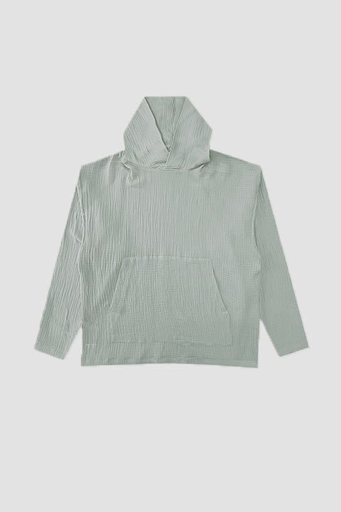 AngelWeave Almond Green Gauze Hoodie