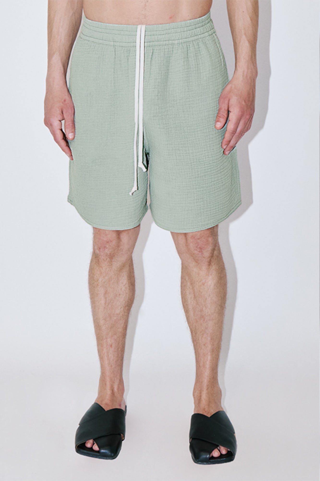 AngelWeave Almond Green Gauze Lounge Shorts