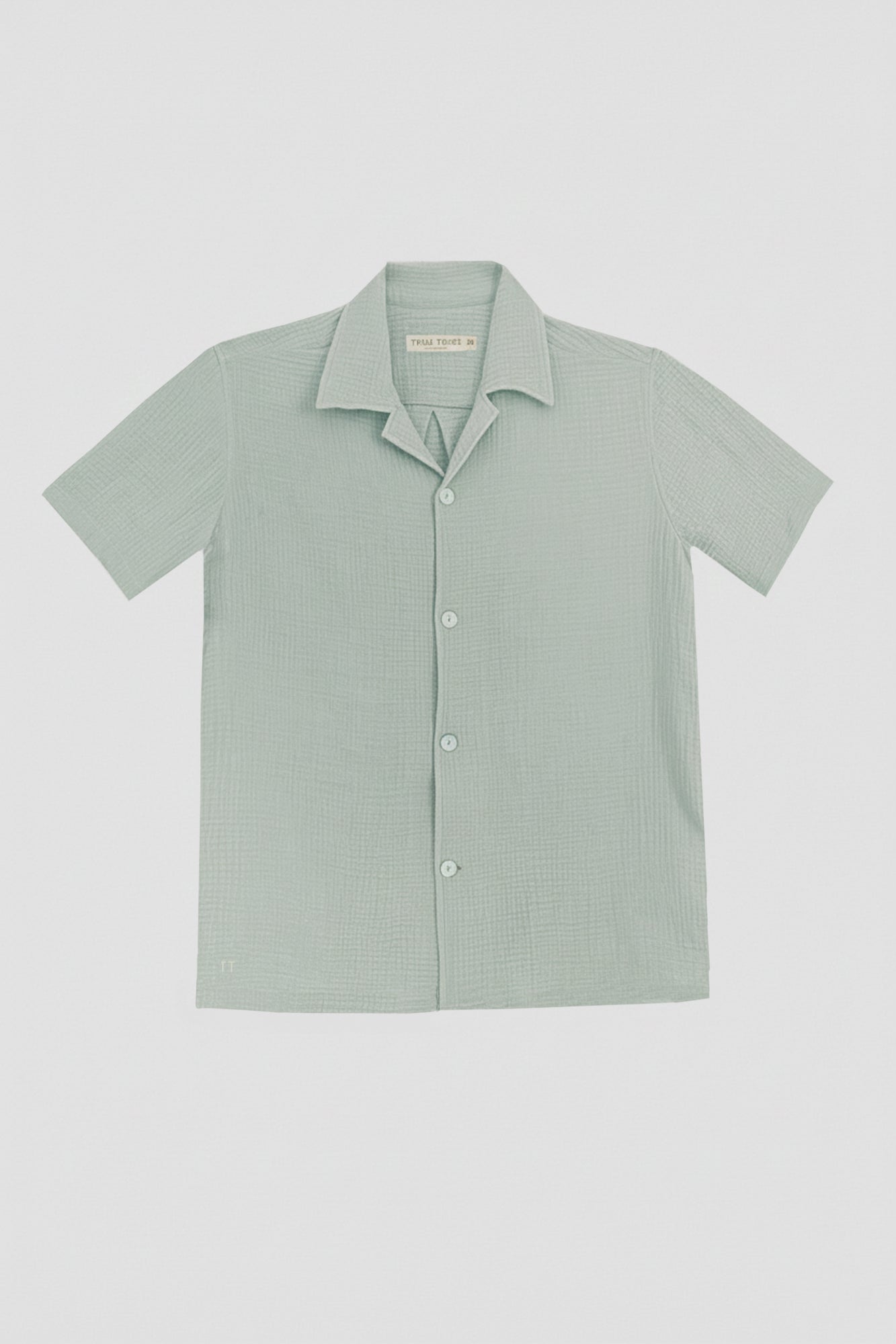 AngelWeave Almond Green Gauze Resort Shirt