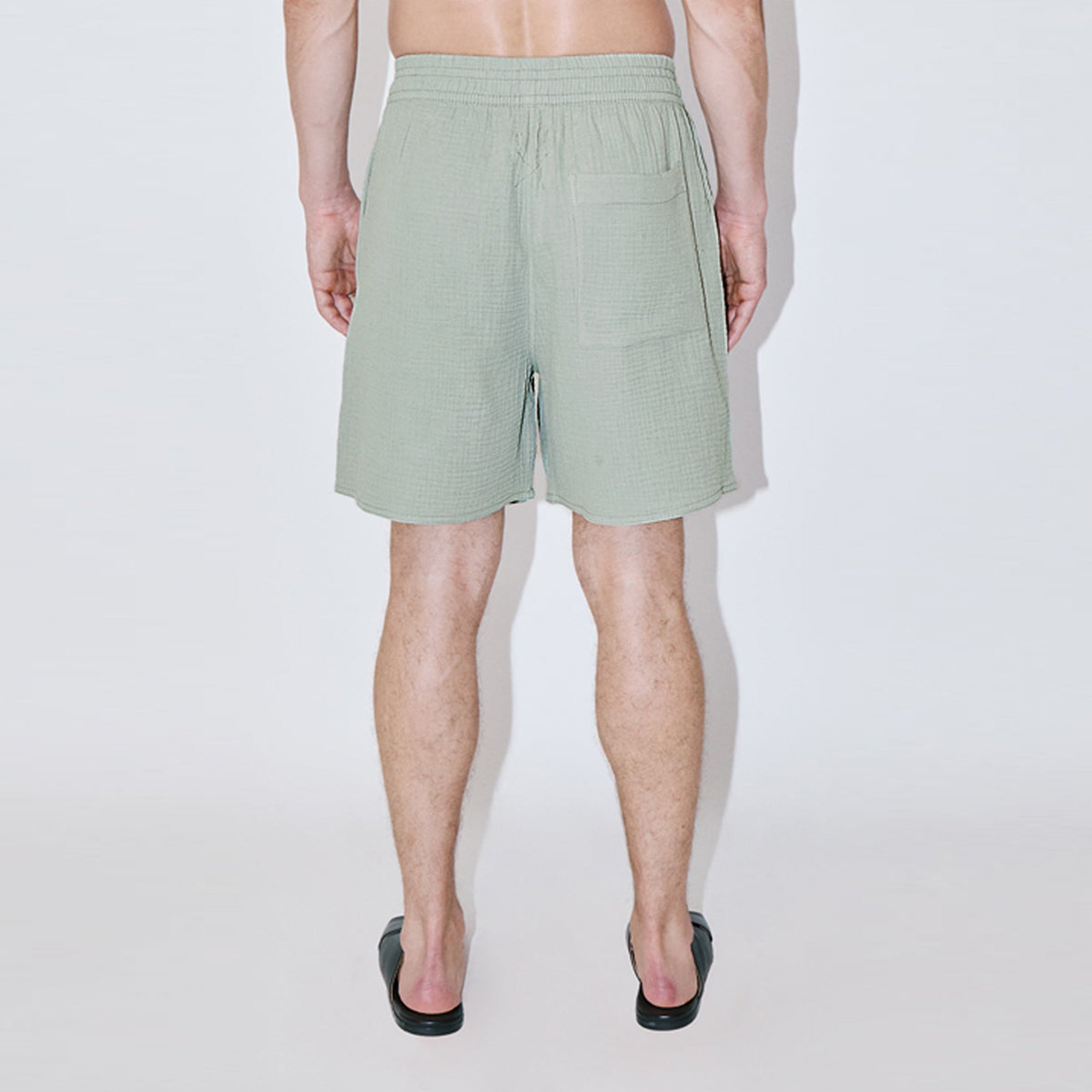 AngelWeave Almond Green Gauze Lounge Shorts