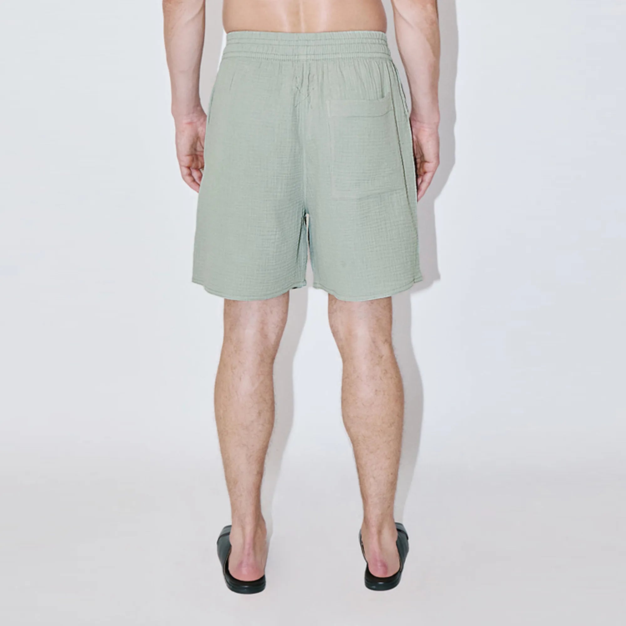 AngelWeave Almond Green Gauze Lounge Shorts