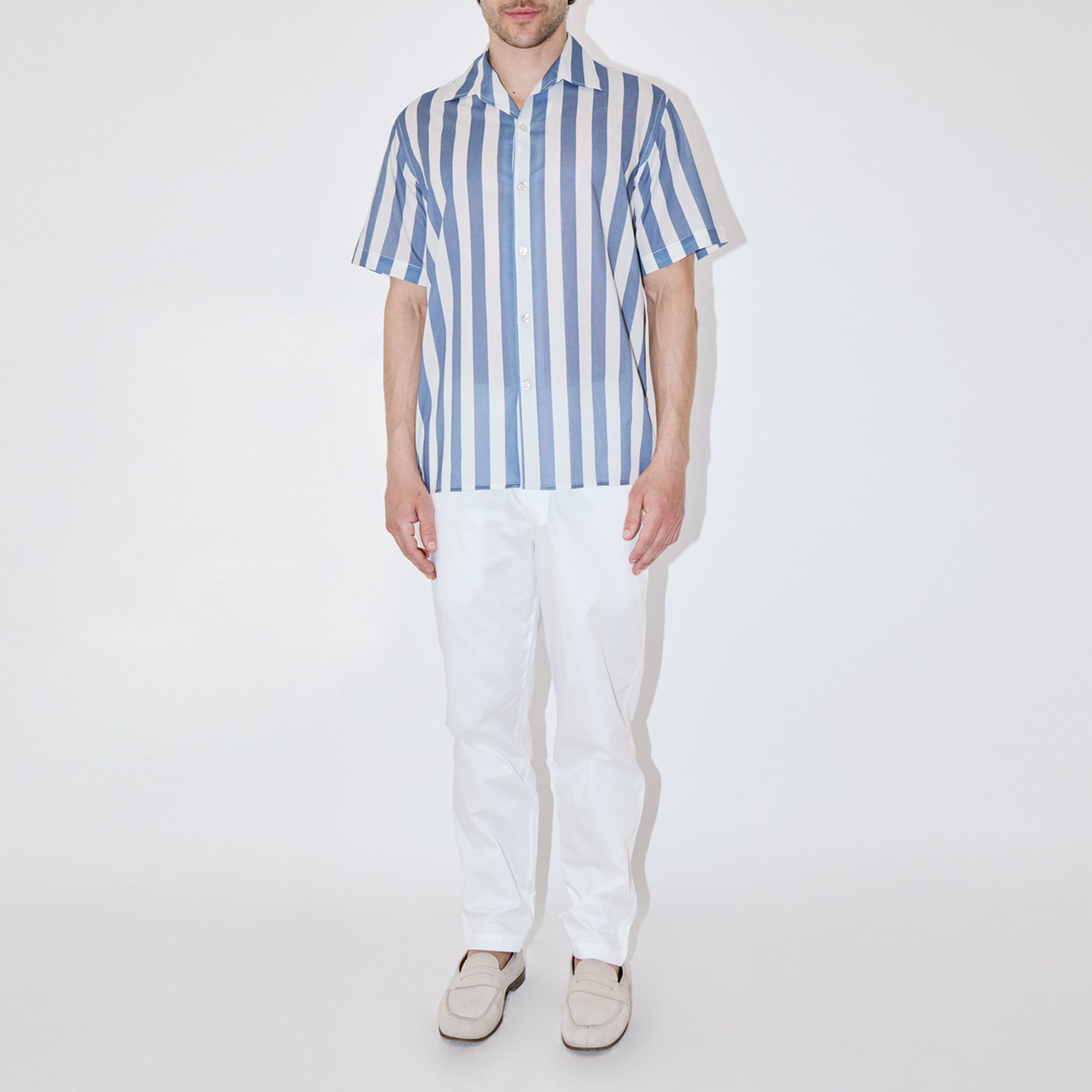 BreathAir Sky Stripe Classic Short Sleeve Shirt