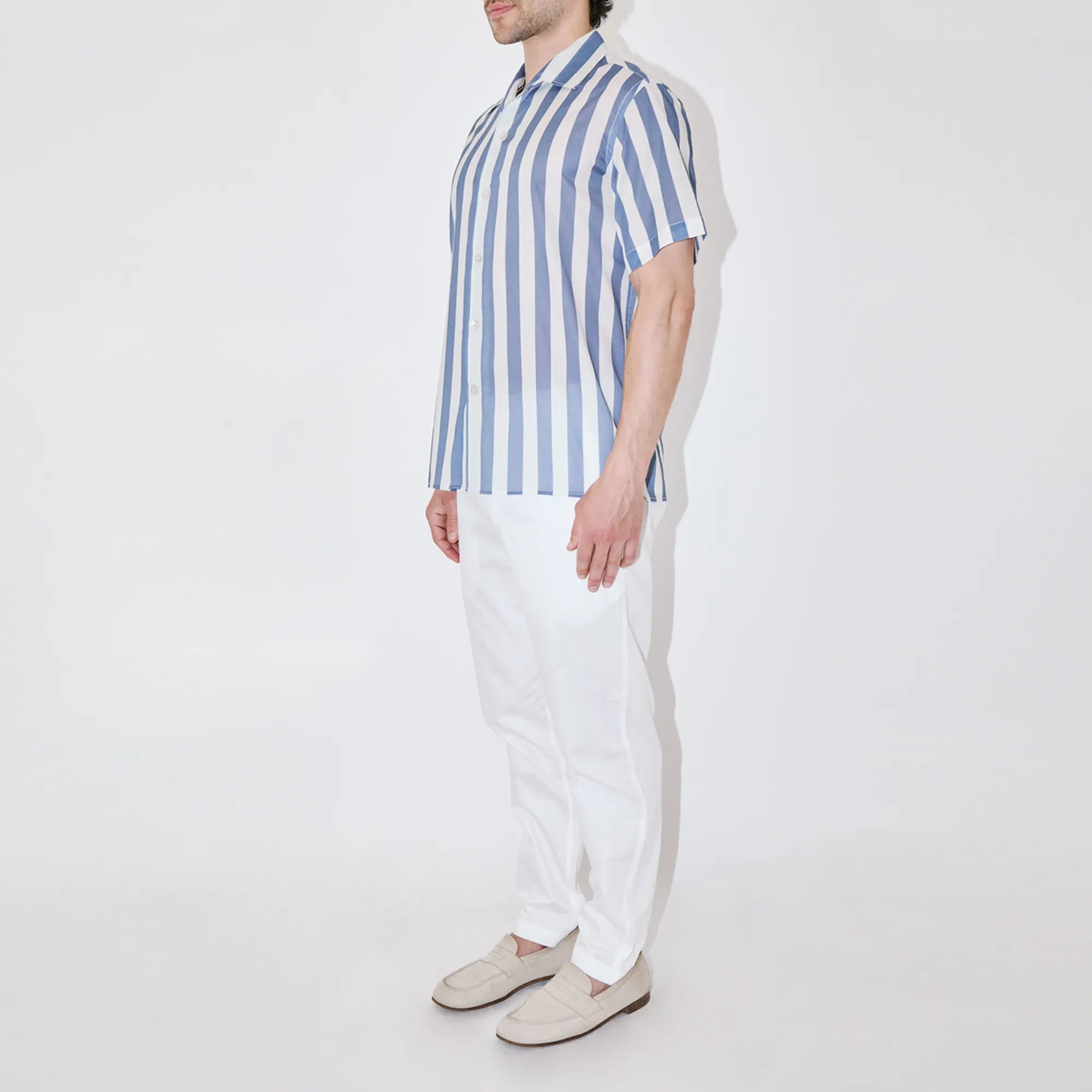 BreathAir Sky Stripe Classic Short Sleeve Shirt