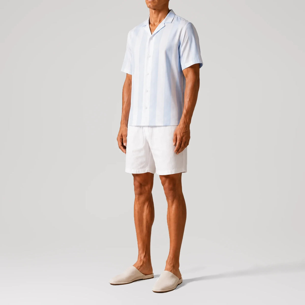 Big Sky Stripes Voile Short Sleeve Shirt, side view