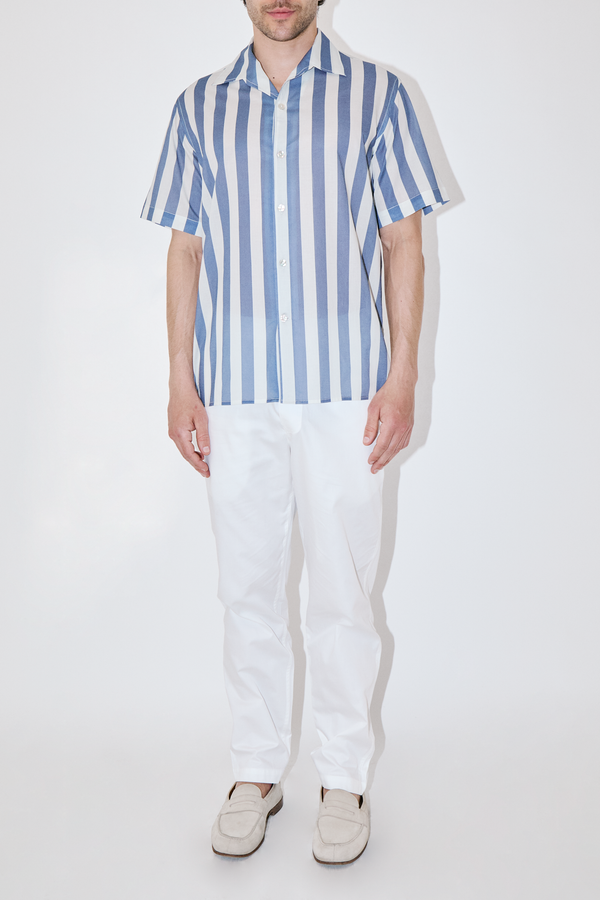 BreathAir Sky Stripe Classic Short Sleeve Shirt