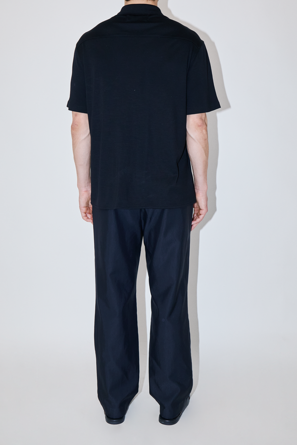 WoolLux Black Classic Short Sleeve Shirt