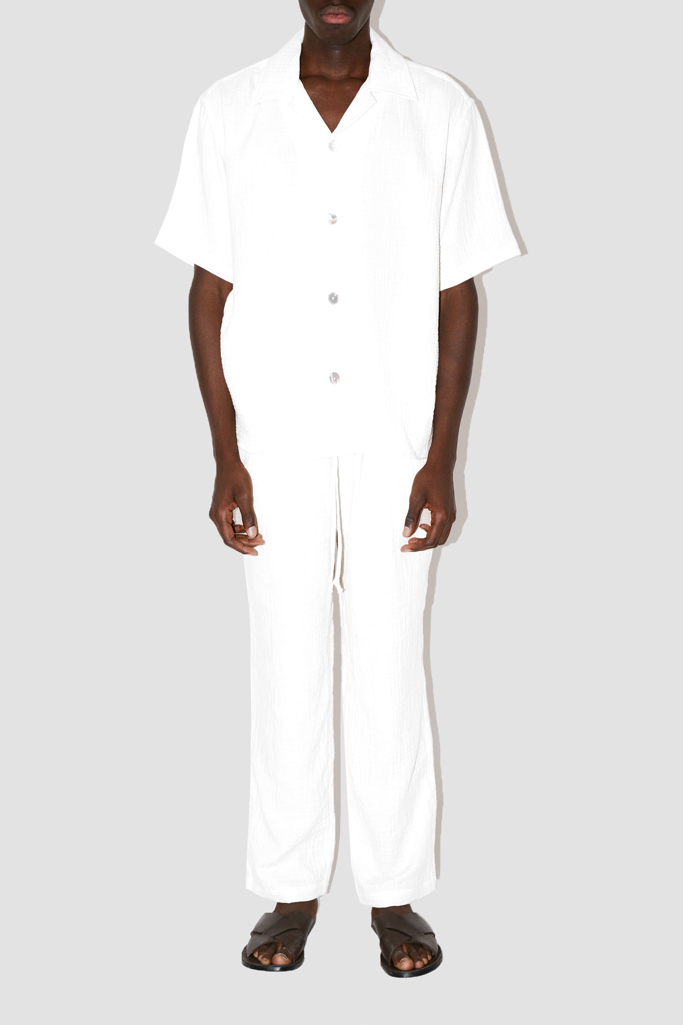 AngelWeave White Gauze Resort Shirt