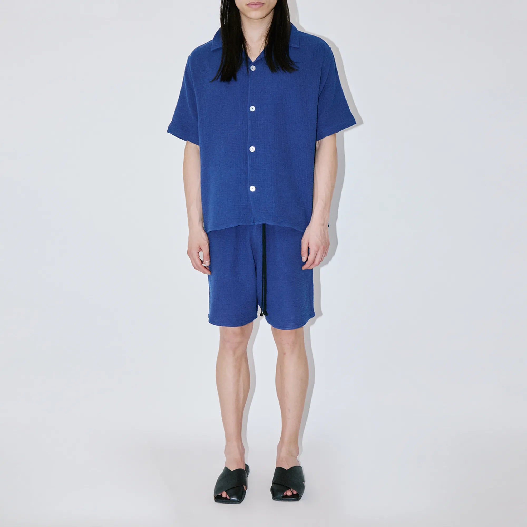AngelWeave Indigo Gauze Resort Shirt