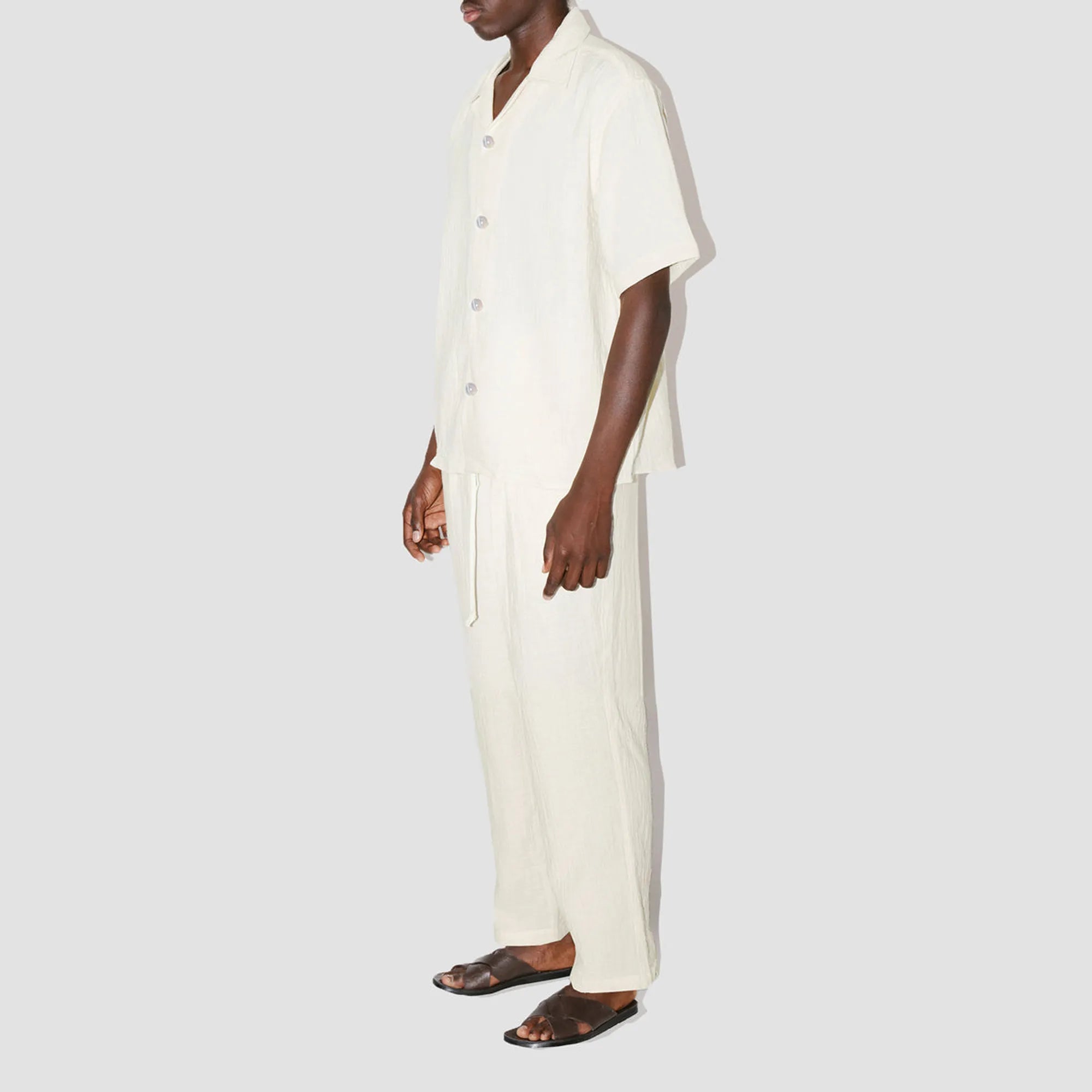 AngelWeave Ivory Gauze Resort Shirt