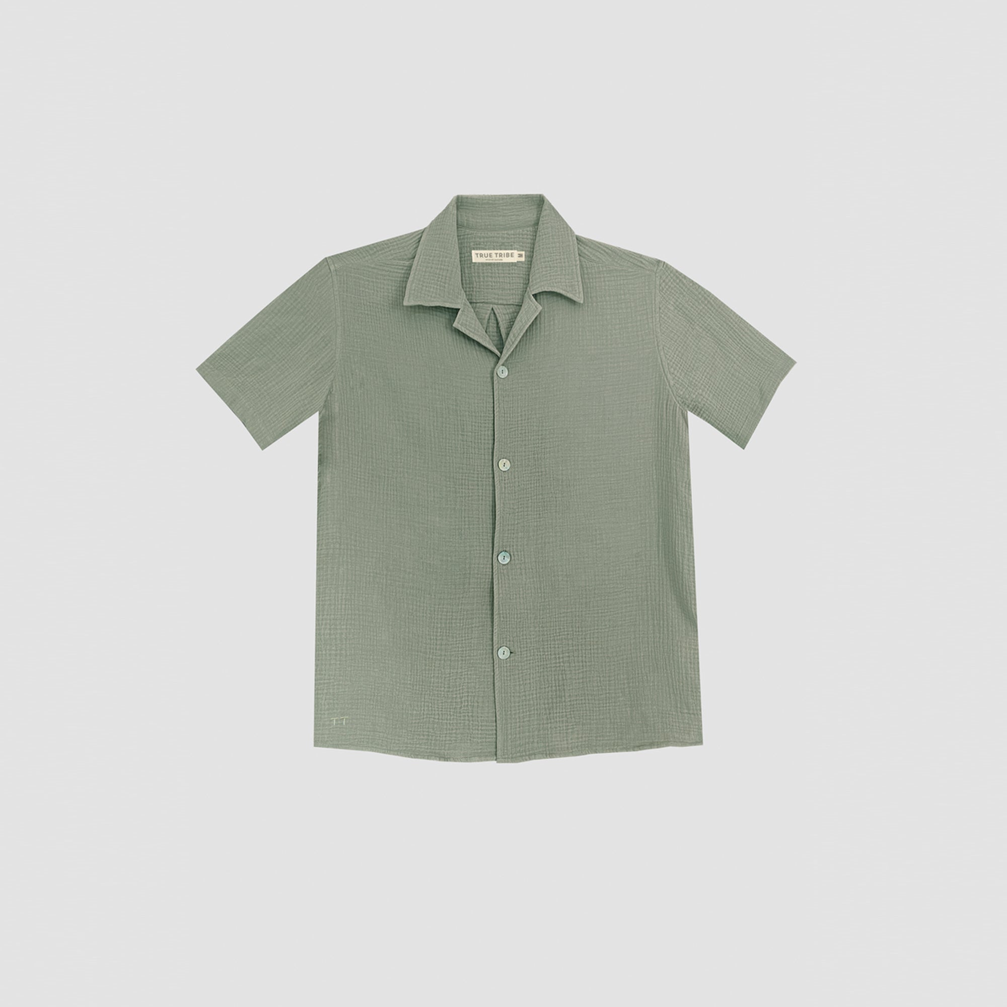 AngelWeave Khaki Gauze Resort Shirt