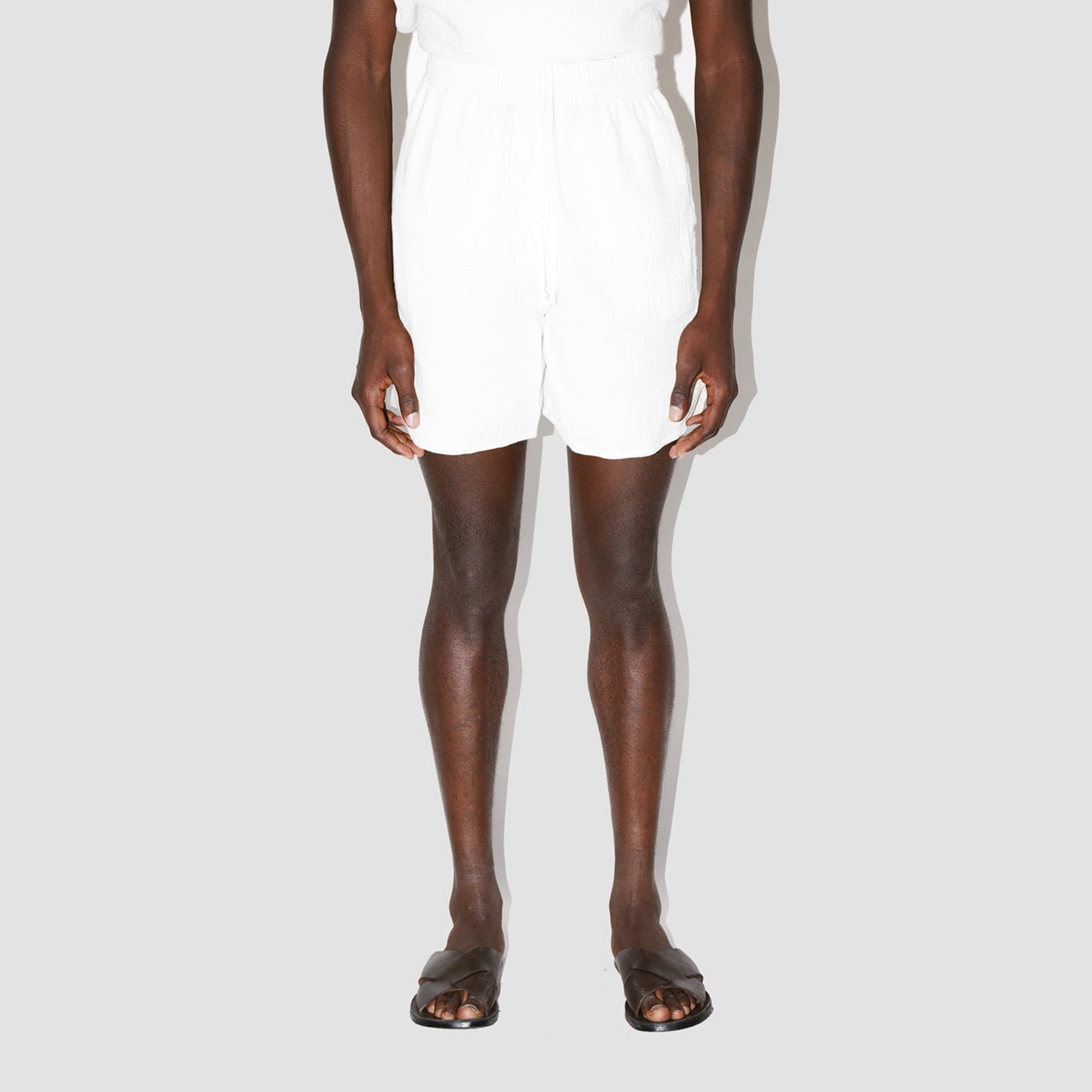 AngelWeave White Gauze Lounge Shorts