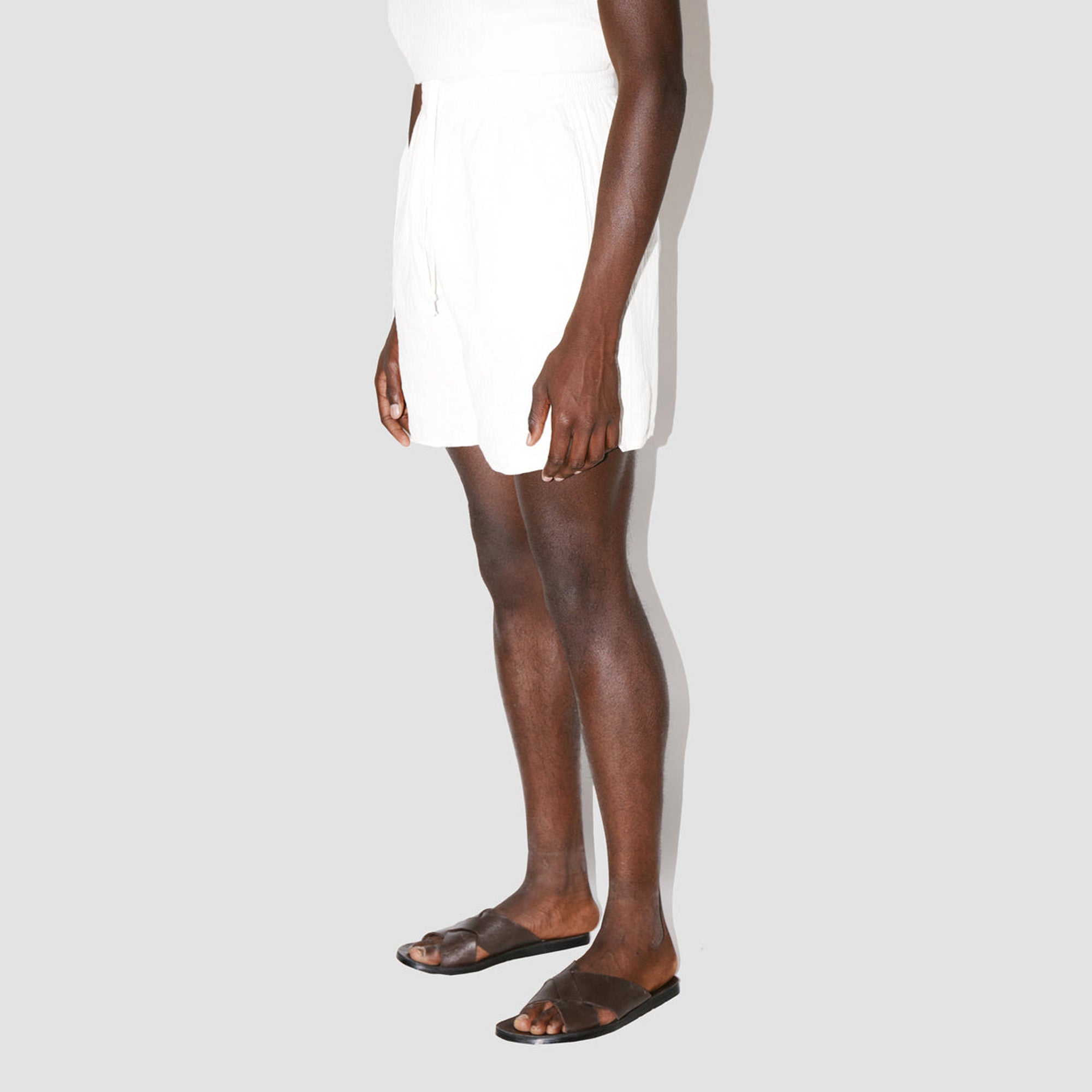 AngelWeave White Gauze Lounge Shorts
