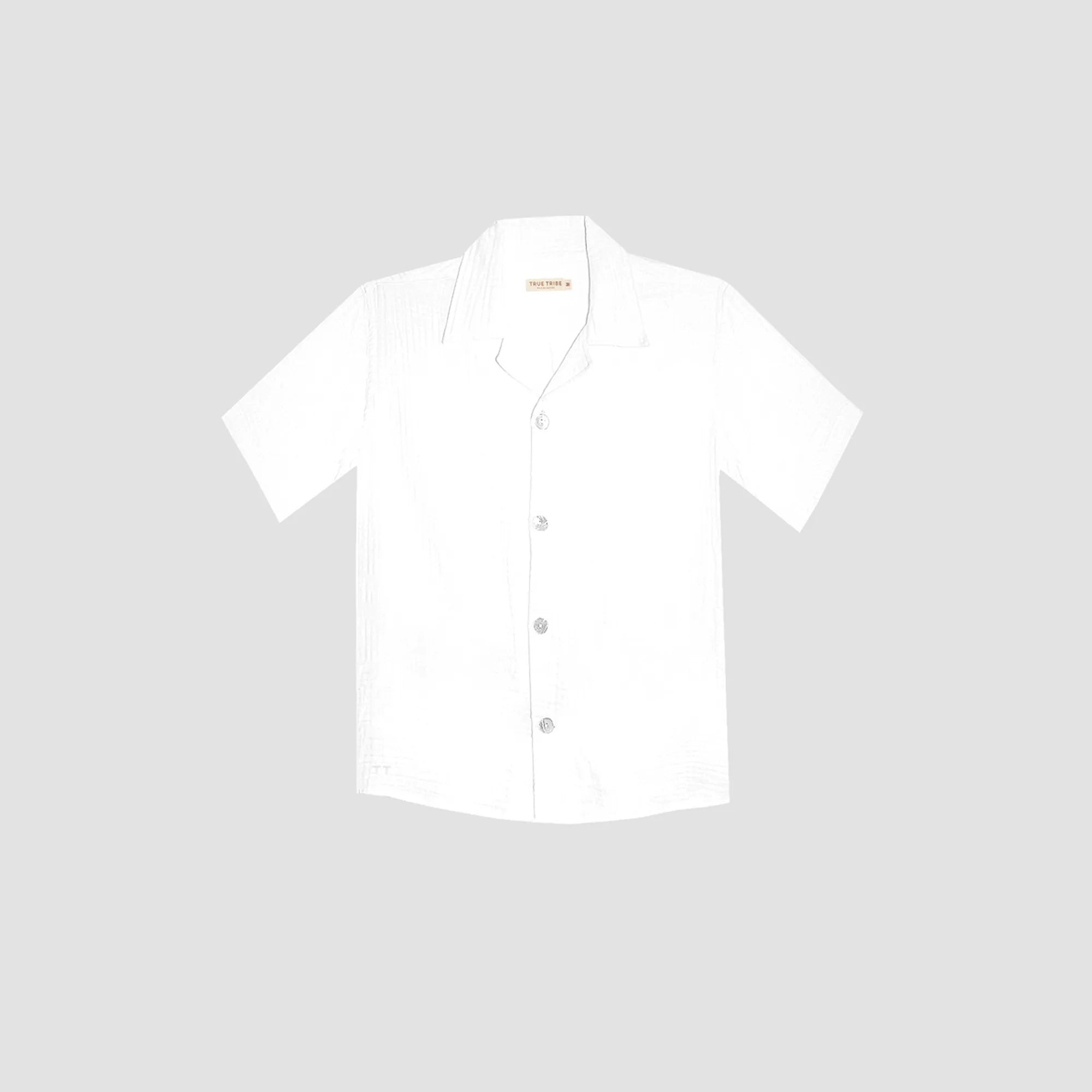 AngelWeave White Gauze Resort Shirt