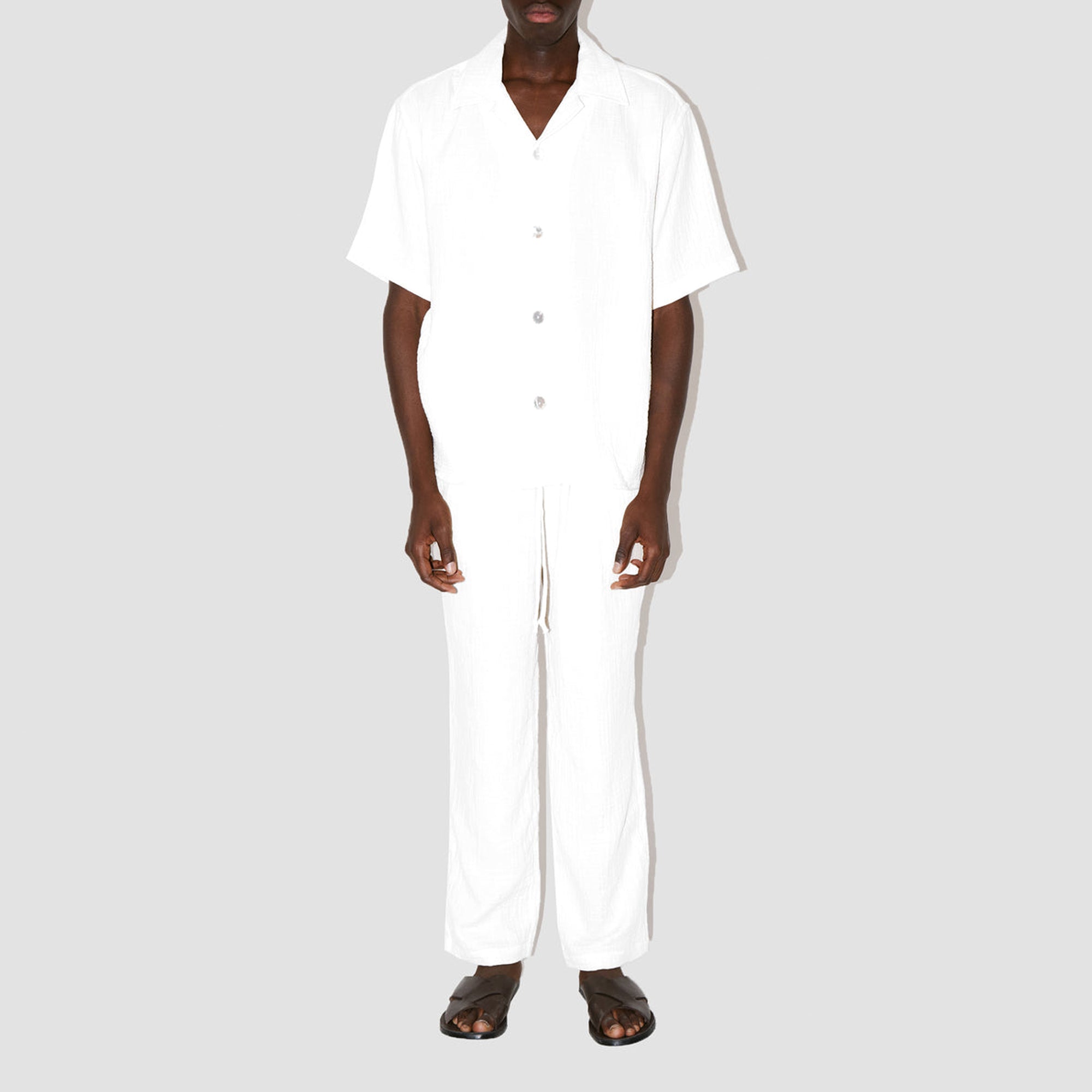 AngelWeave White Gauze Resort Shirt