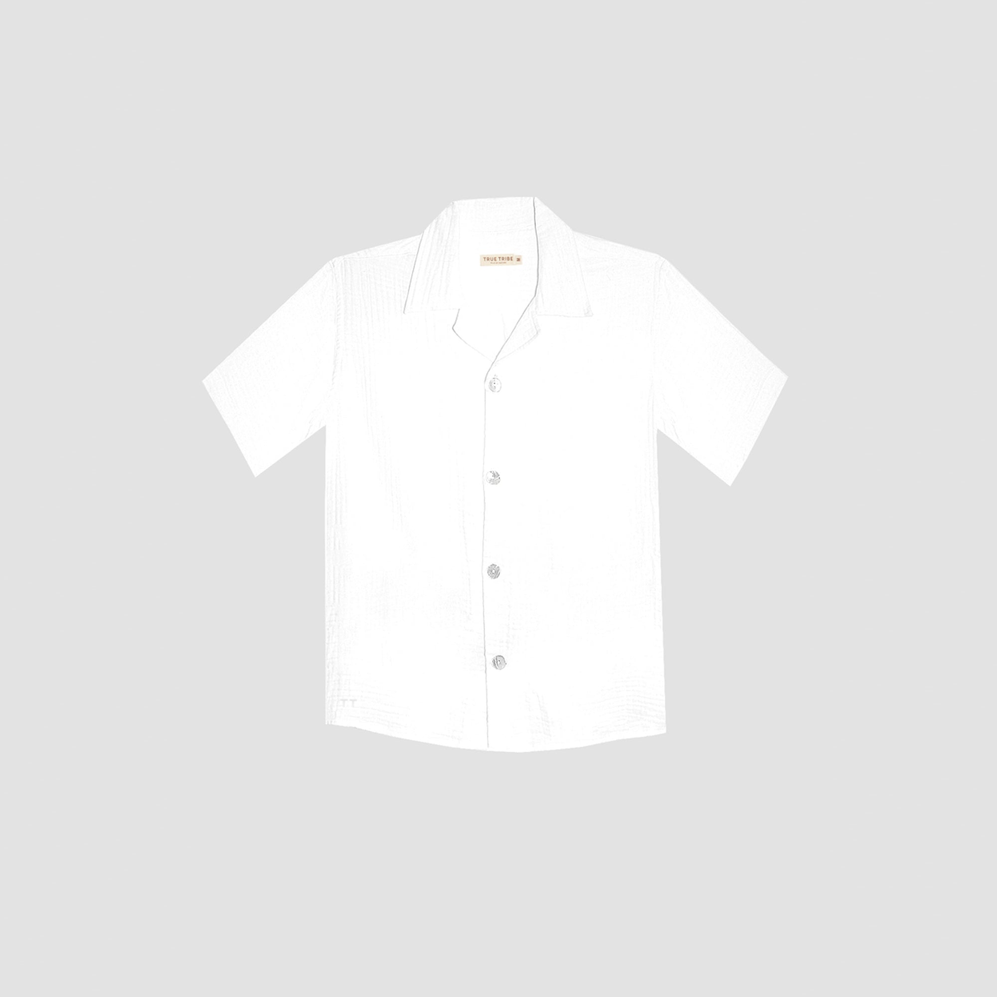 AngelWeave White Gauze Resort Shirt