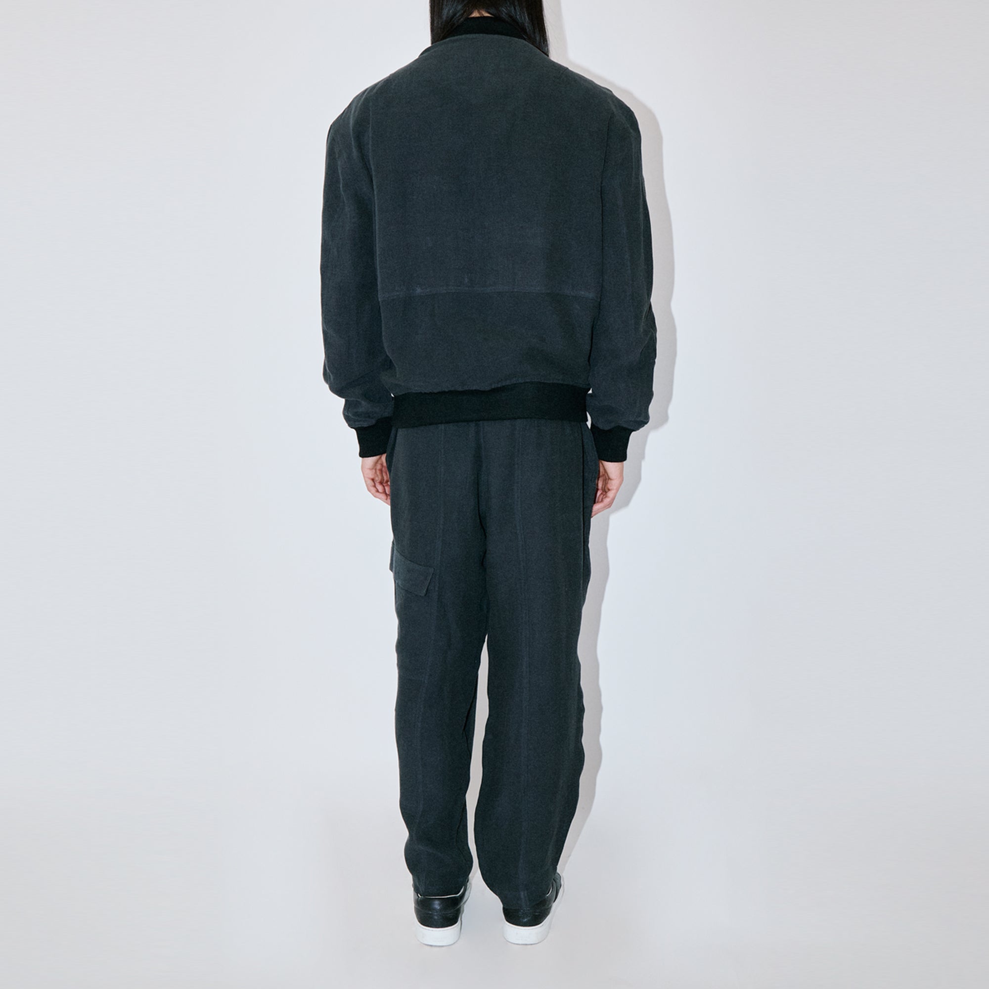 TerraLinen Black Bomber Jacket