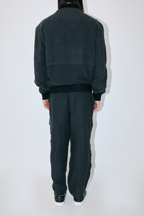 TerraLinen Black Bomber Jacket
