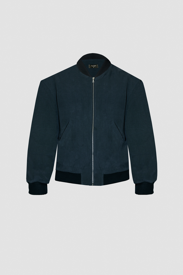 TerraLinen Black Bomber Jacket