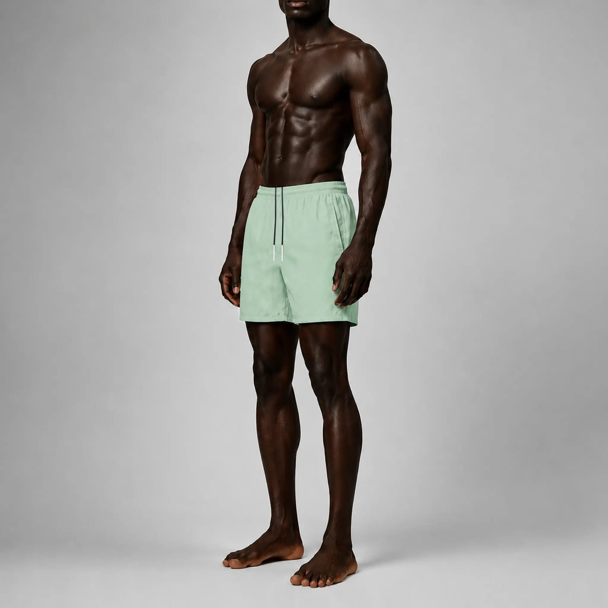 AquaSilk Mint Green Regular Swim Shorts