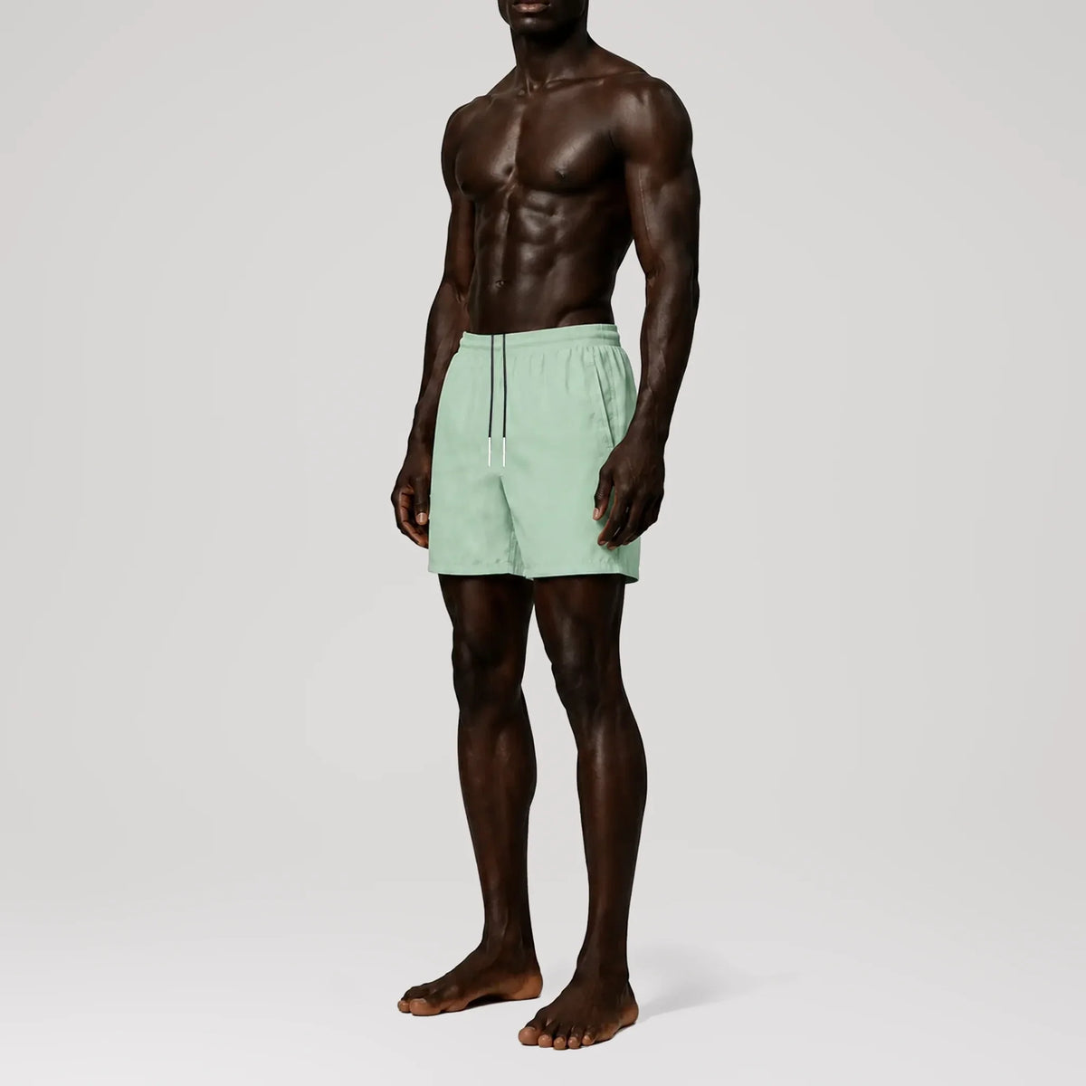 AquaSilk Mint Green Regular Swim Shorts, side view