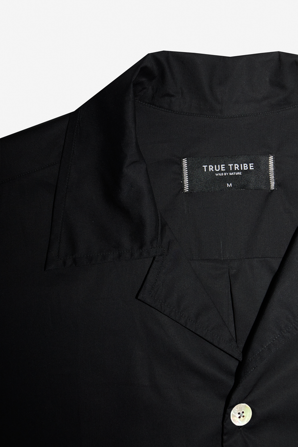 SmoothWeave Black Micro Twill Resort Shirt