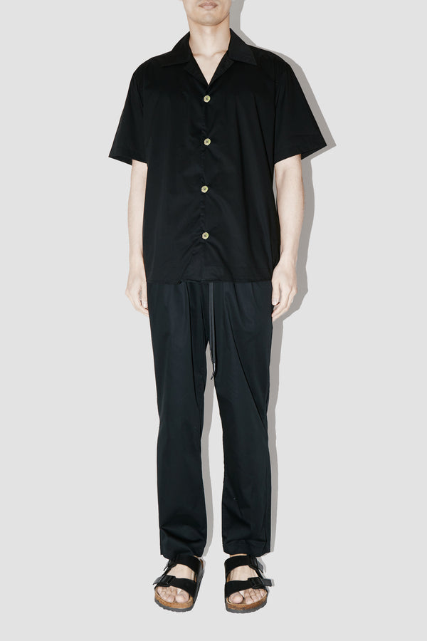 SmoothWeave Black Micro Twill Resort Shirt