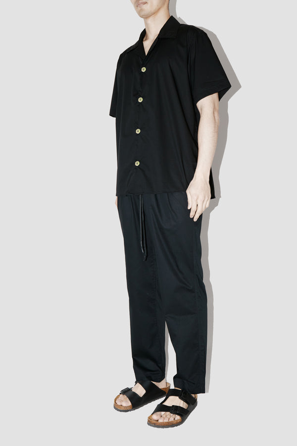 SmoothWeave Black Micro Twill Resort Shirt