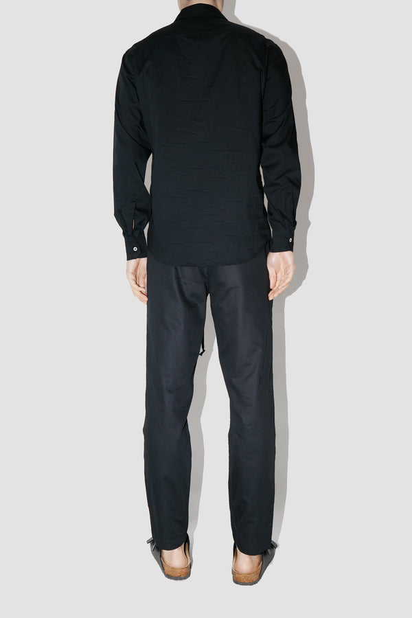 SmoothWeave Black Micro Twill Classic Shirt