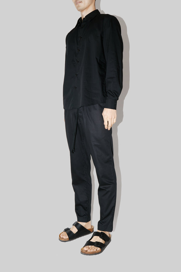 SmoothWeave Black Micro Twill Classic Shirt