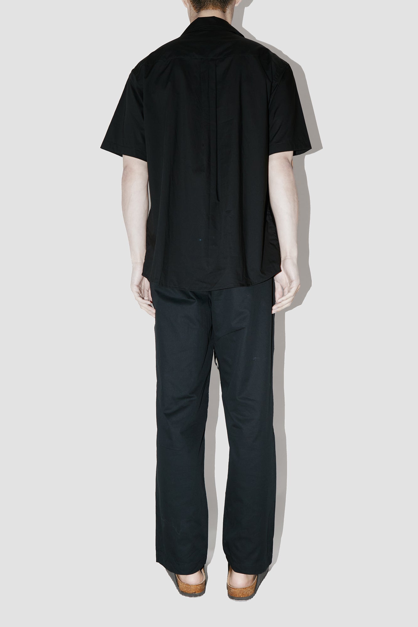 GizaFine Black Satin Resort Shirt