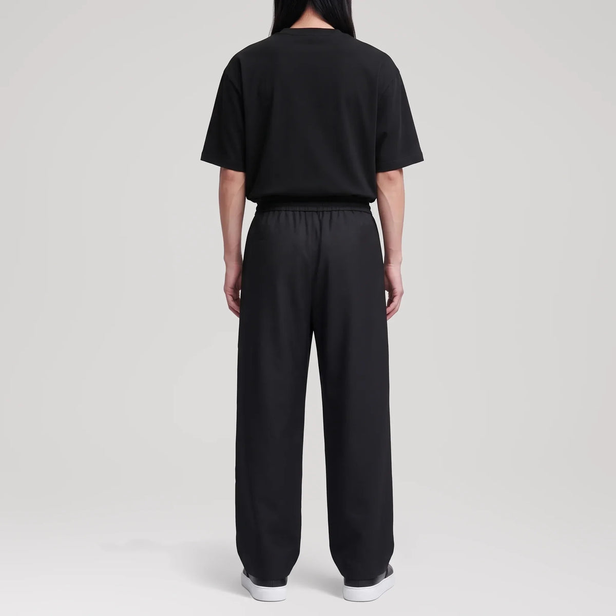 GizaLux Black Cargo Pants, back view