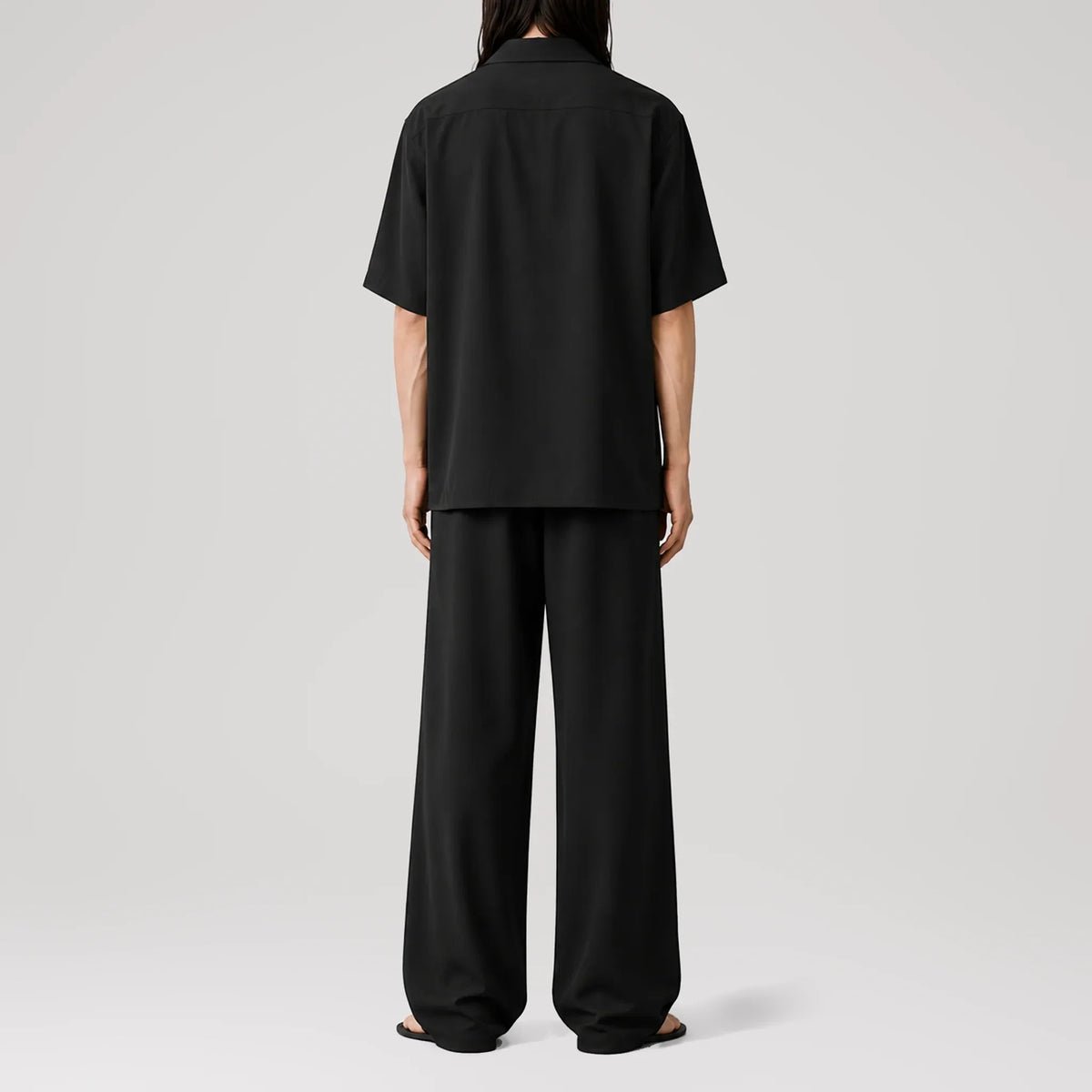 MicroTwill Black Resort Shirt, back view