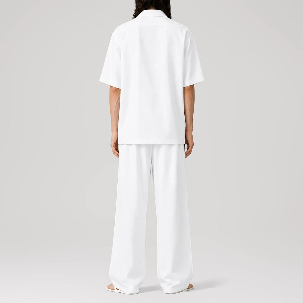 MicroTwill White Resort Shirt, back view