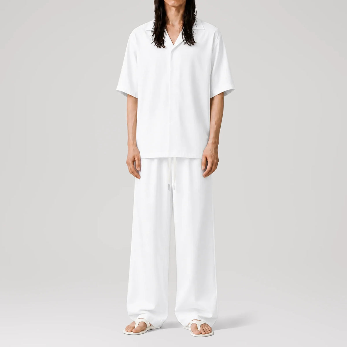MicroTwill White Resort Shirt, front view