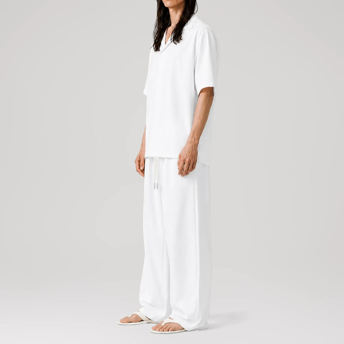 MicroTwill White Resort Shirt, side view