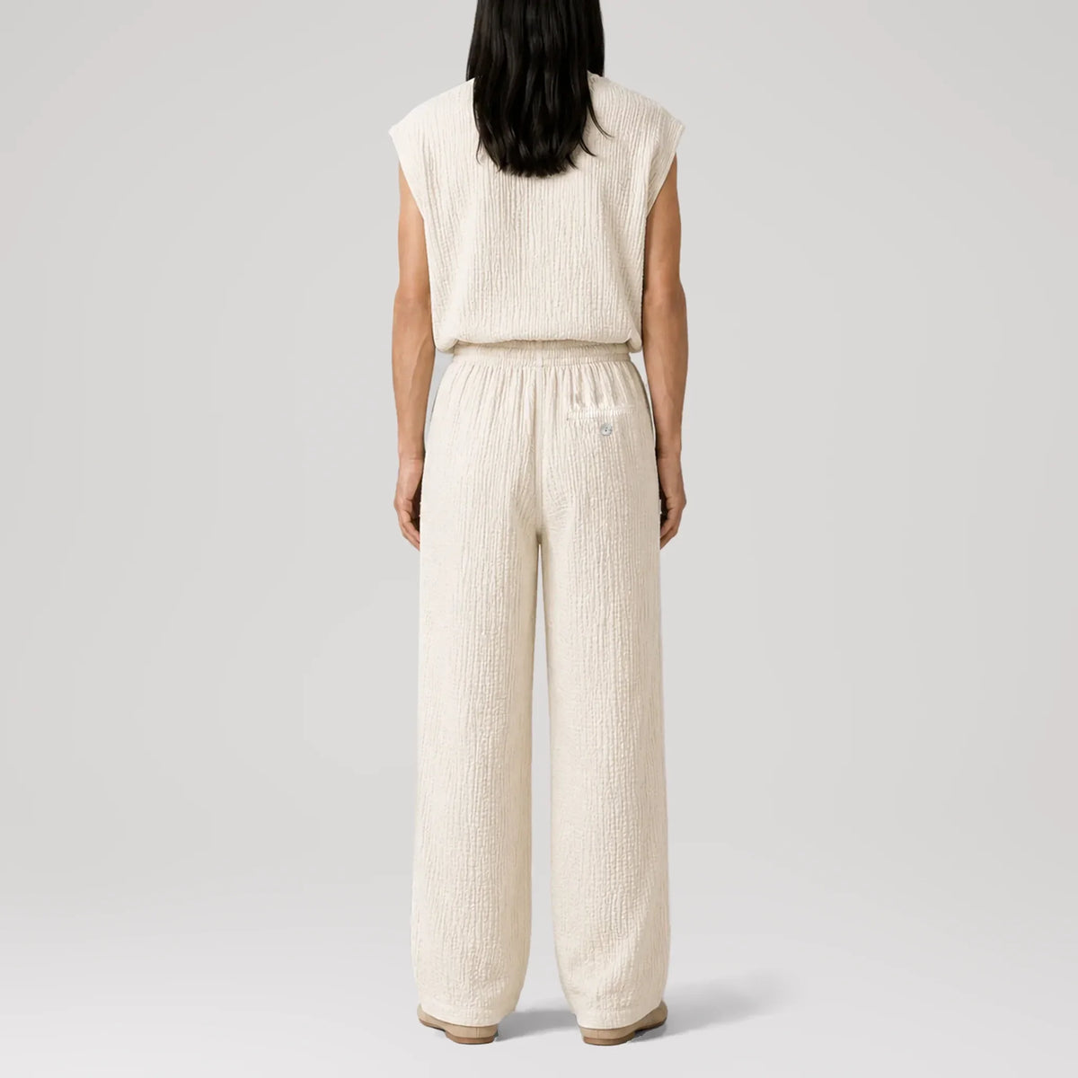 AngelWeave Ivory Gauze Lounge Pants, back view