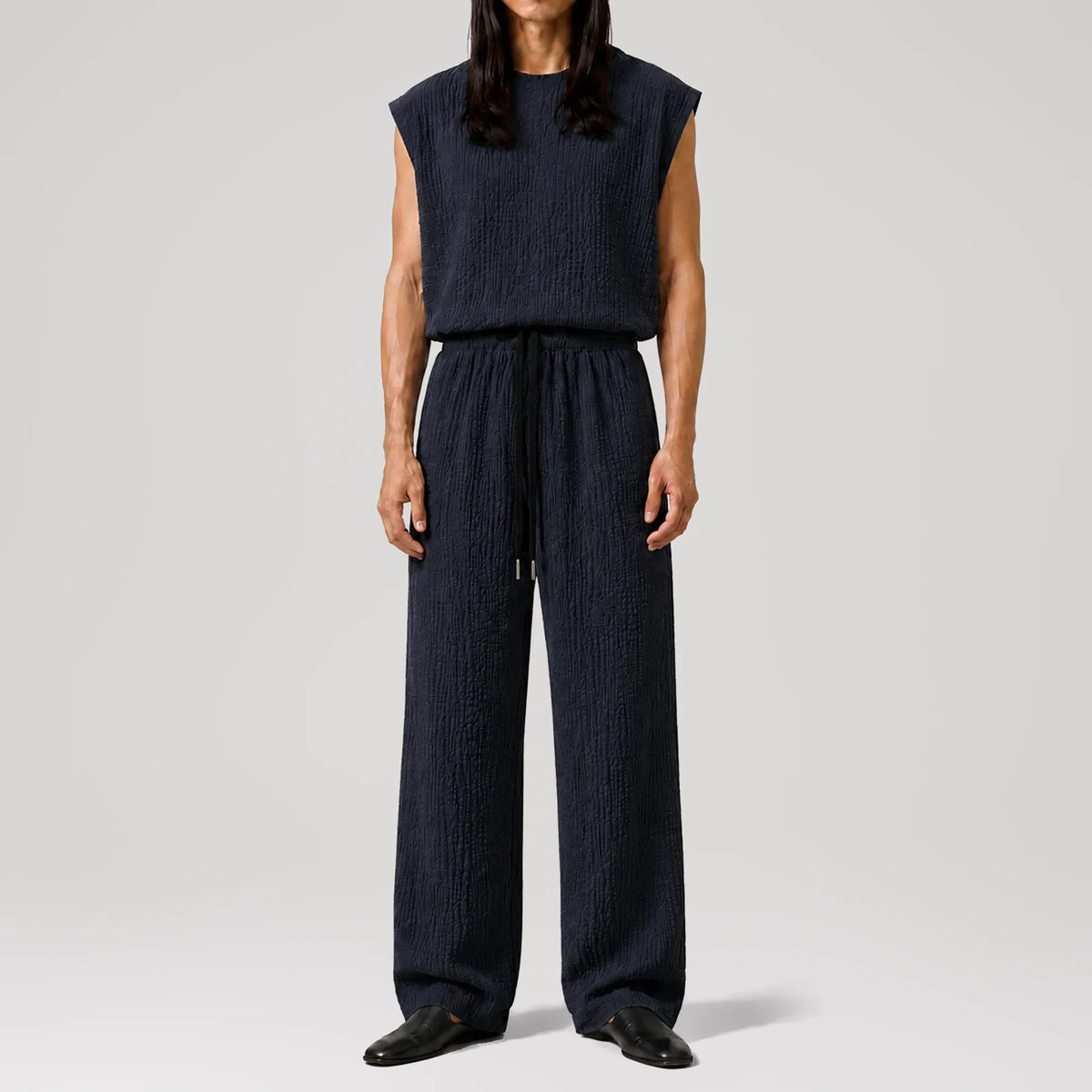 AngelWeave Midnight Gauze Lounge Pants, front view
