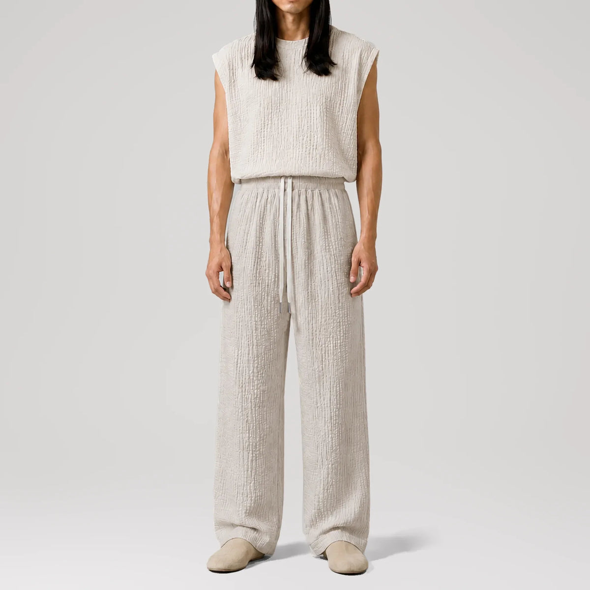 AngelWeave Sand Gauze Lounge Pants, front view