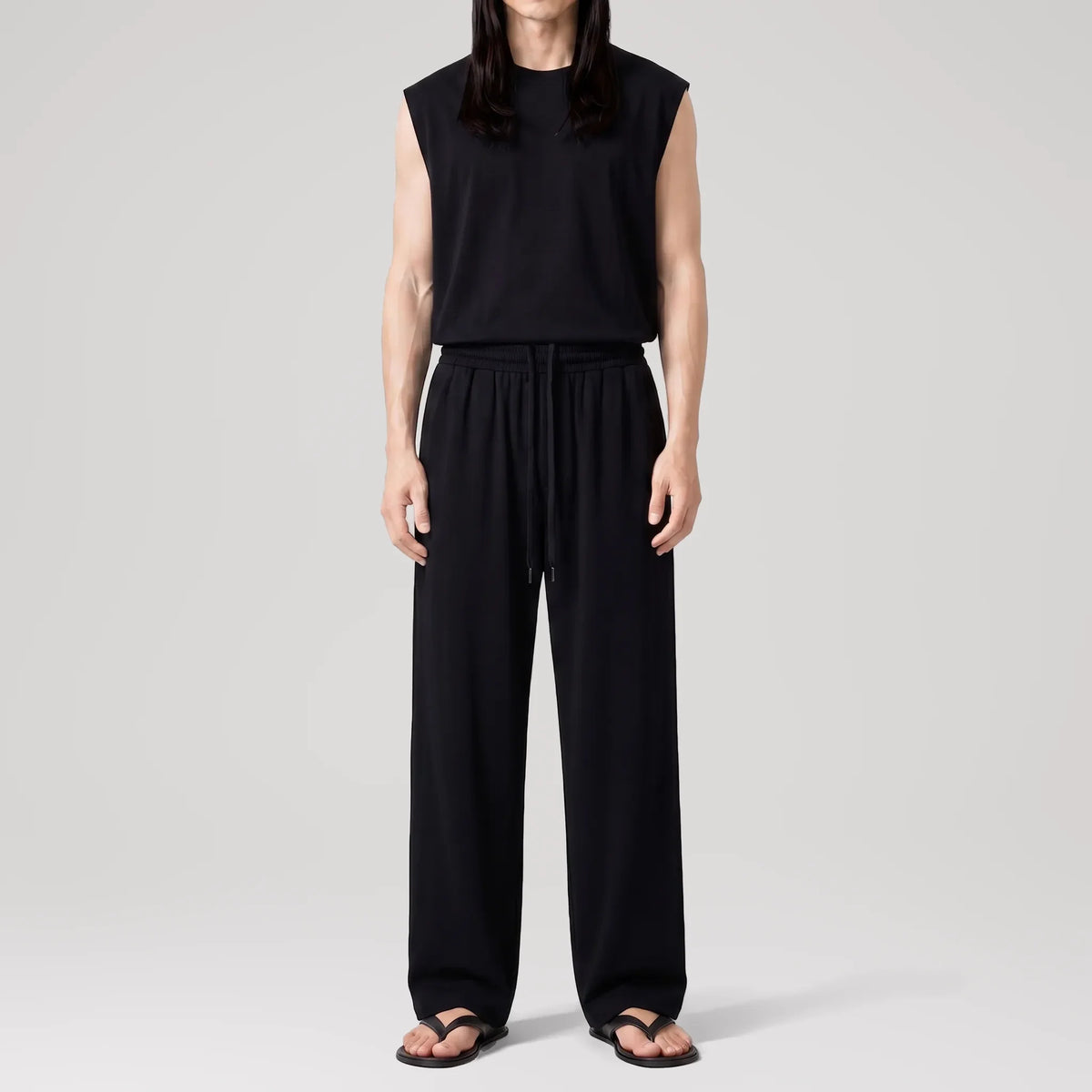 Pantalon lounge ElevaPima Black, vue de face