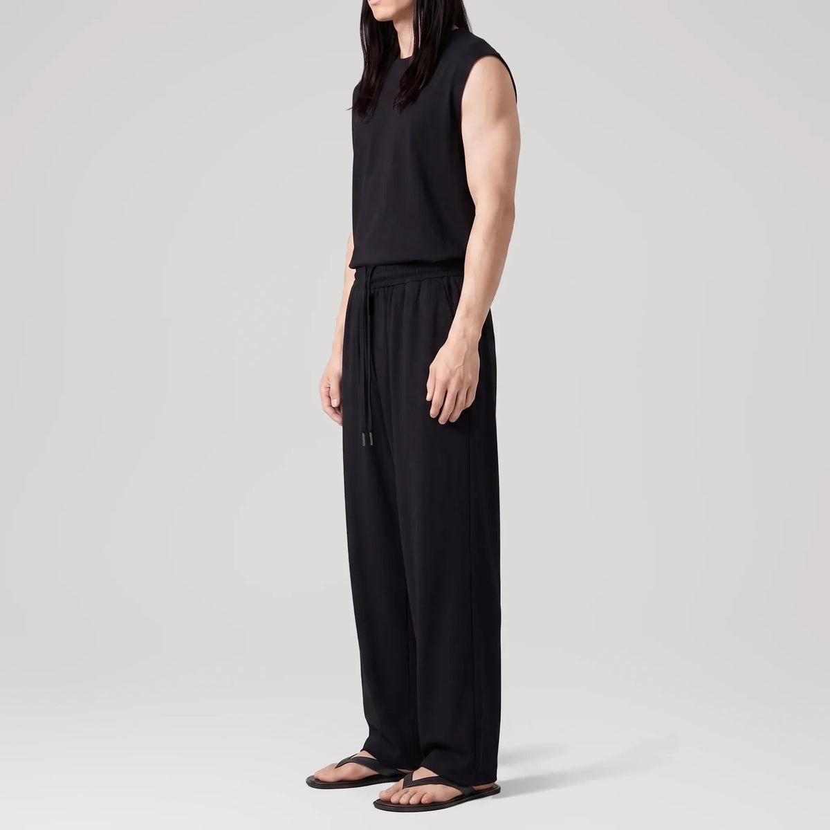 Pantalon lounge ElevaPima Black, vue de profil