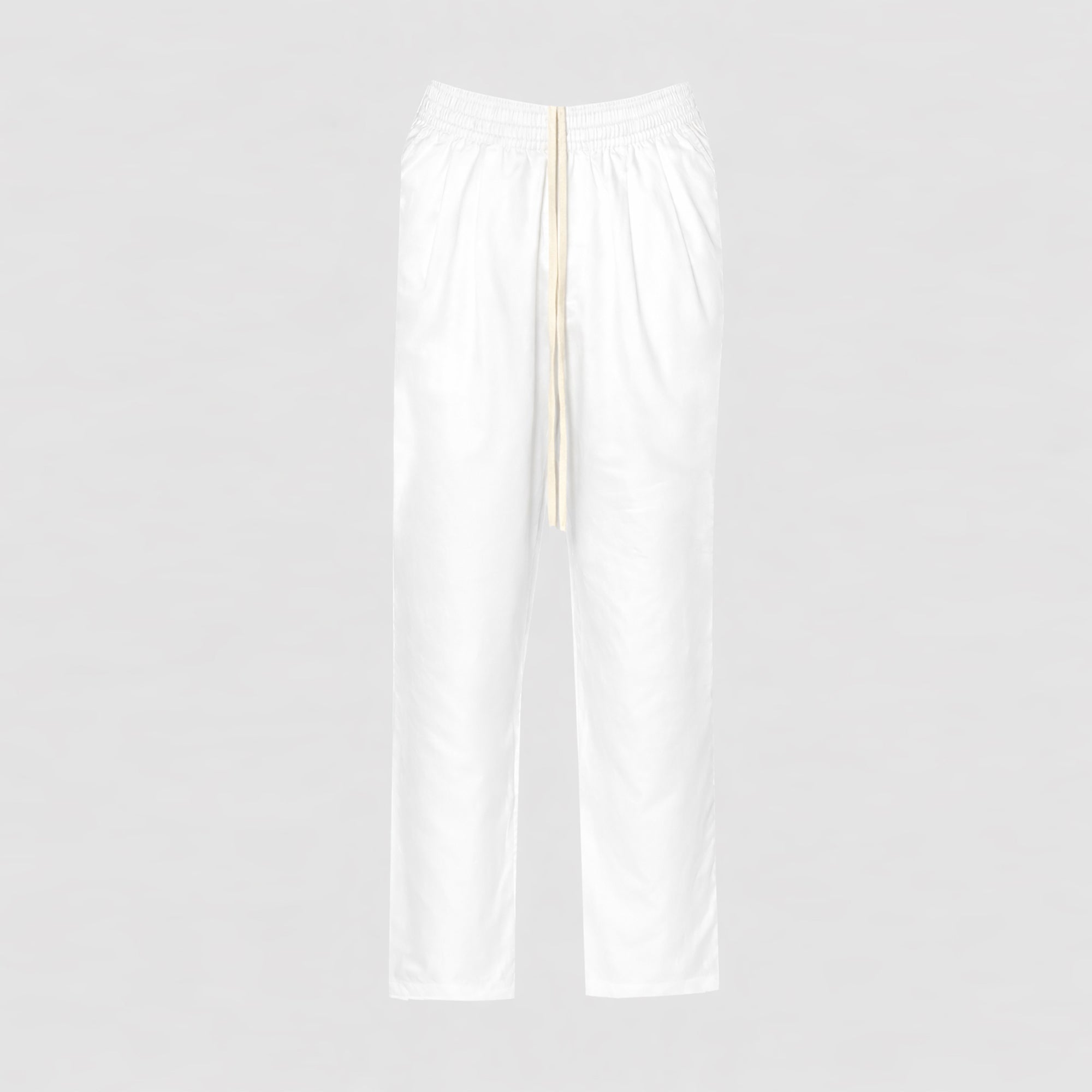 GizaFine White Satin Lounge Pants
