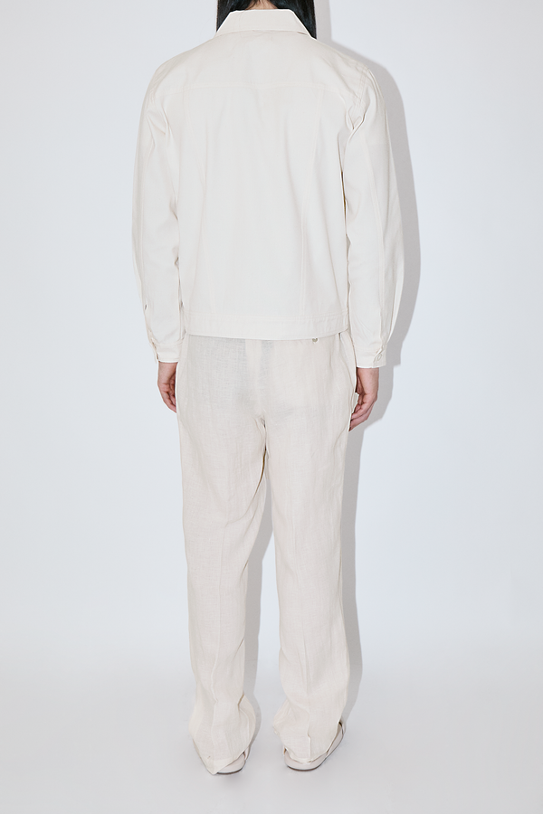 Ivory Canvas Denim Jacket