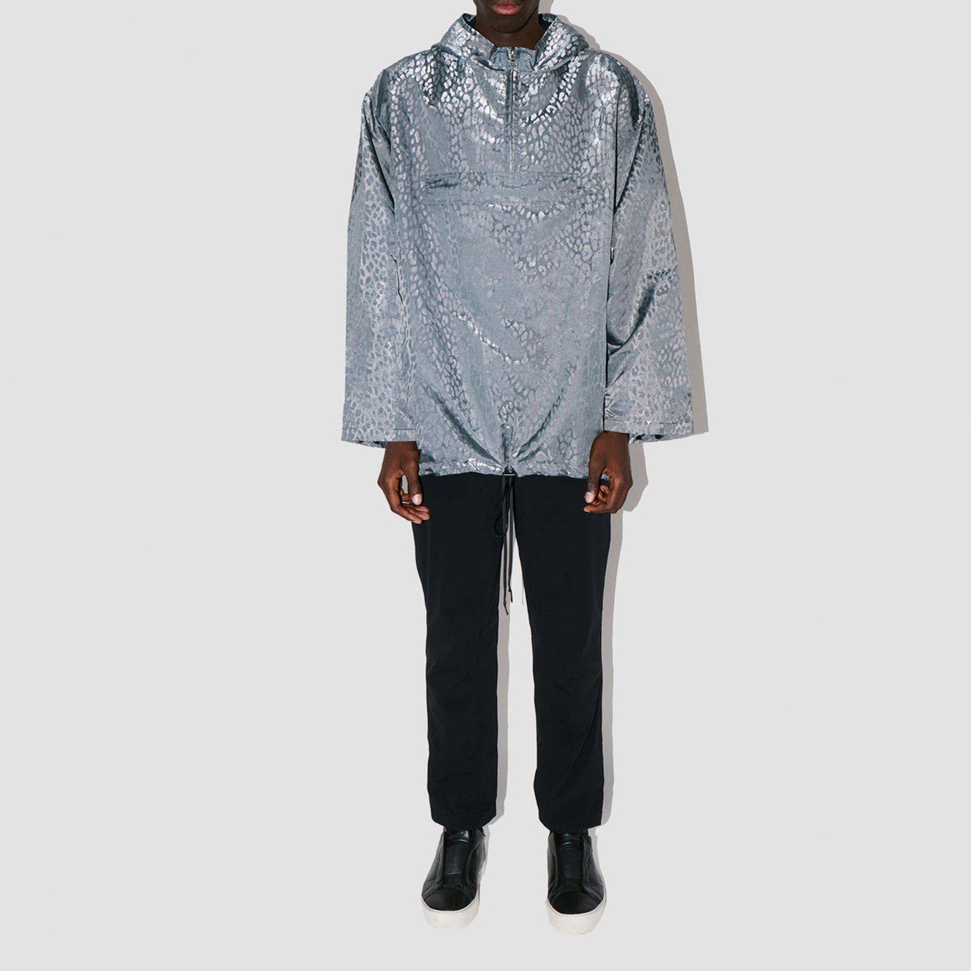 Leopard Space Long Poncho